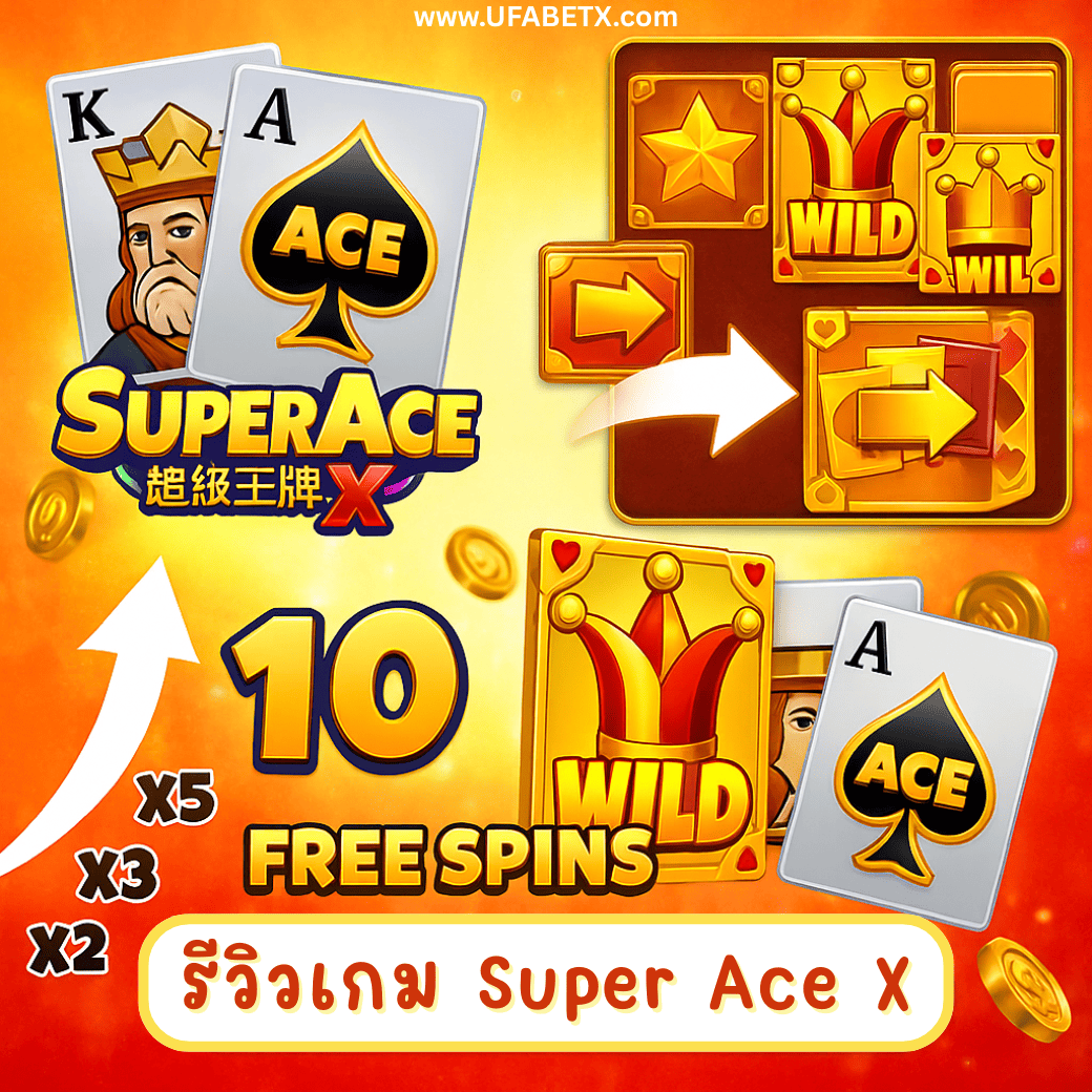 รีวิวเกม Super Ace X บน UFAGAME คอมโบแตกกระจาย พร้อมตัวคูณสูงสุด x20!