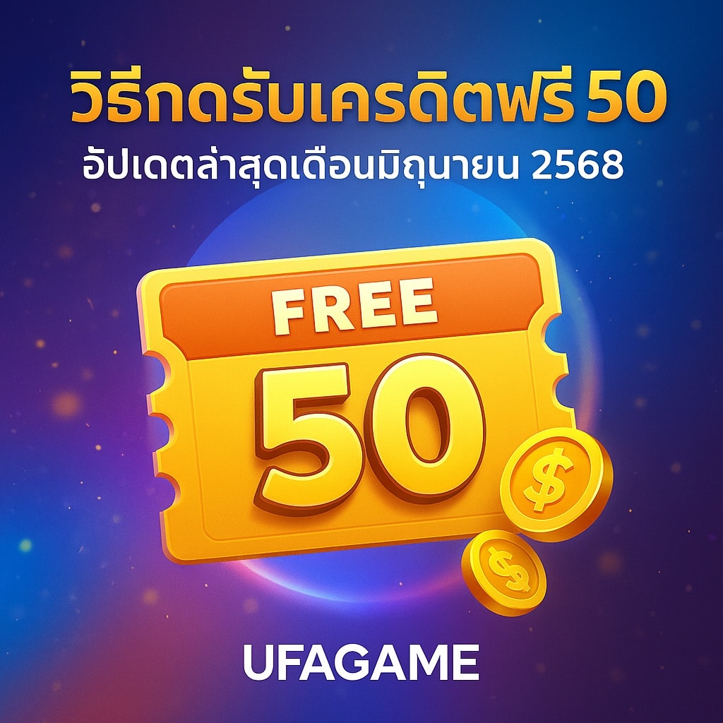 วิธีกดรับเครดิตฟรี 50 UFAGAME | อัปเดตล่าสุดเดือนมิถุนายน 2568