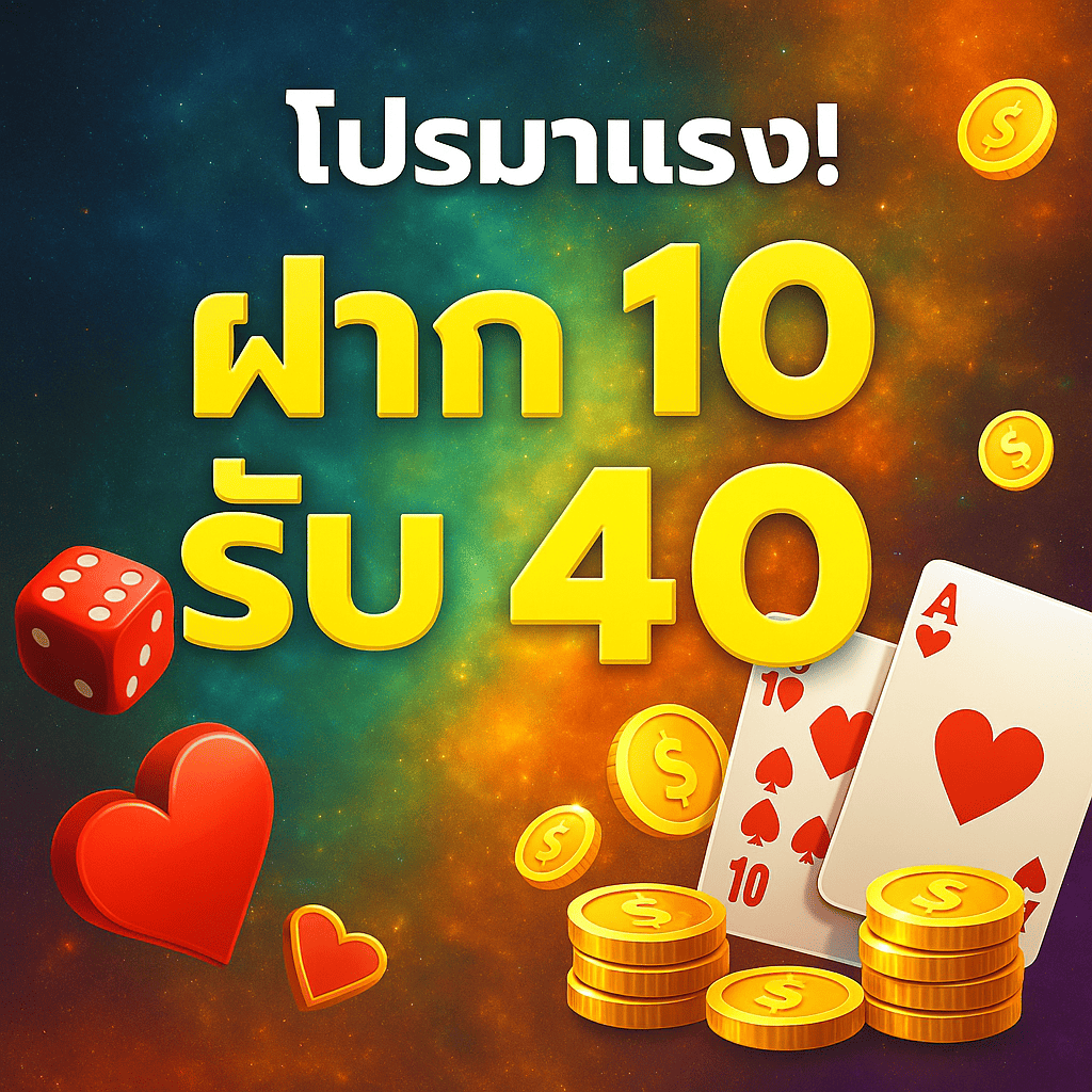ฝาก 10 รับ 40 คุ้มเกินต้านจาก UFAGAME รับโบนัสเต็มไม่ต้องลุ้น